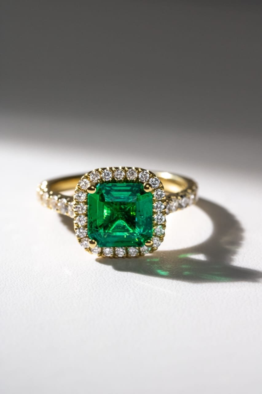 Diamond Green Ring